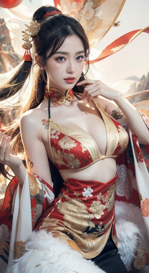 Chinese Style,Traditional Painting Media,Girl,LoRA,SD 1.5