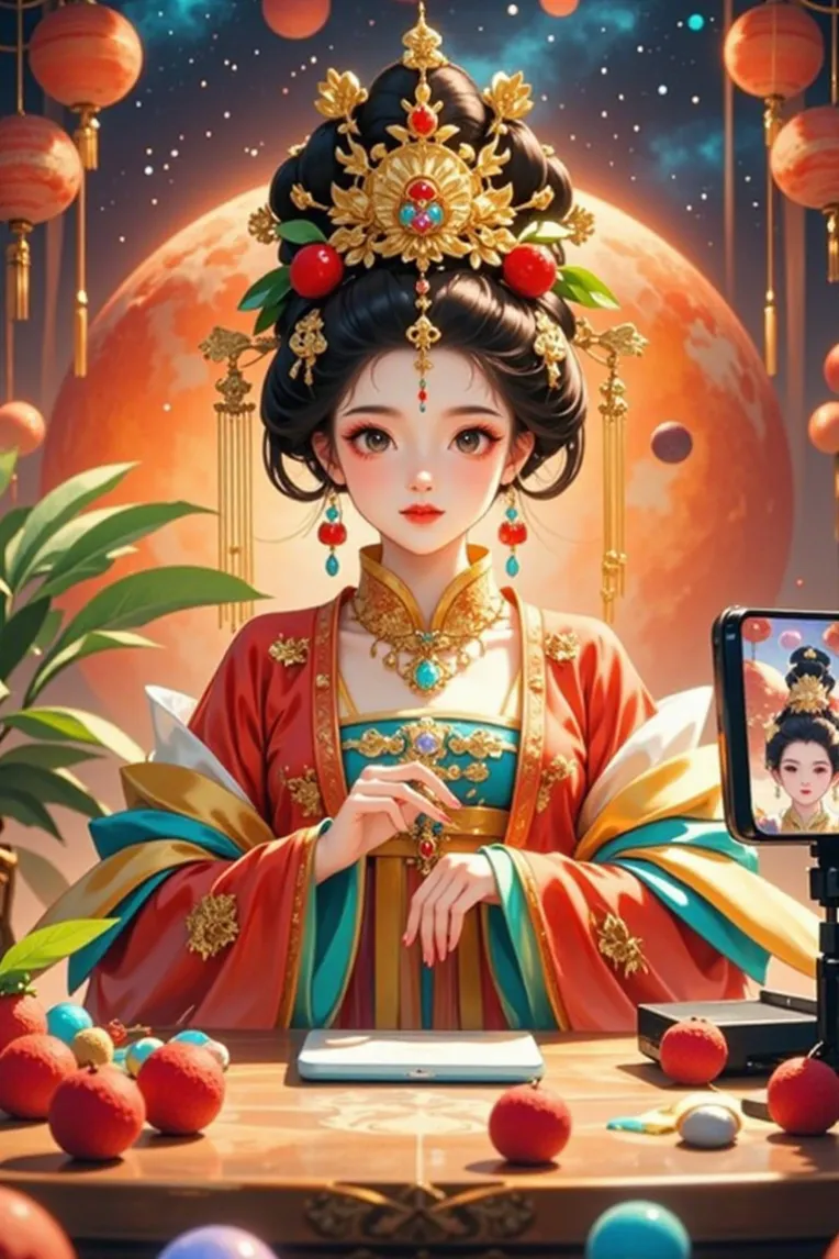 Traditional Painting Media,Girl,Style Boost,LoRA,FLUX.1