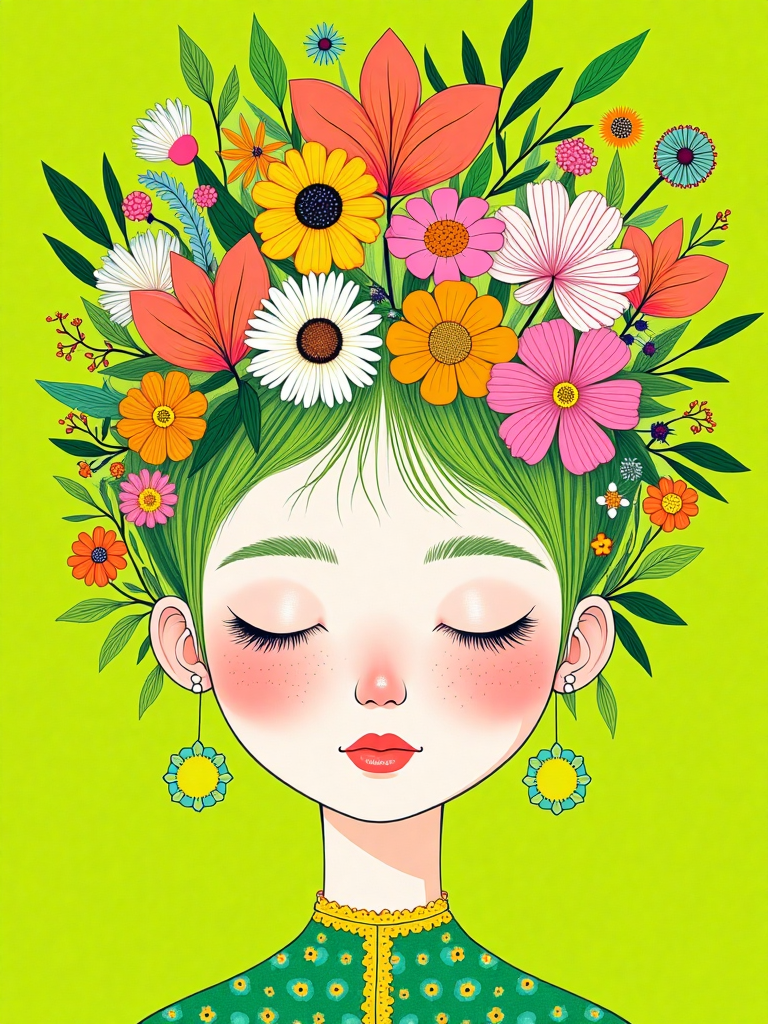 FLUX - Illustration Flat - Floral style v1