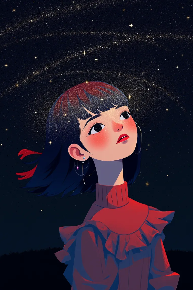 Illustration,Flat,Girl,LoRA,FLUX.1