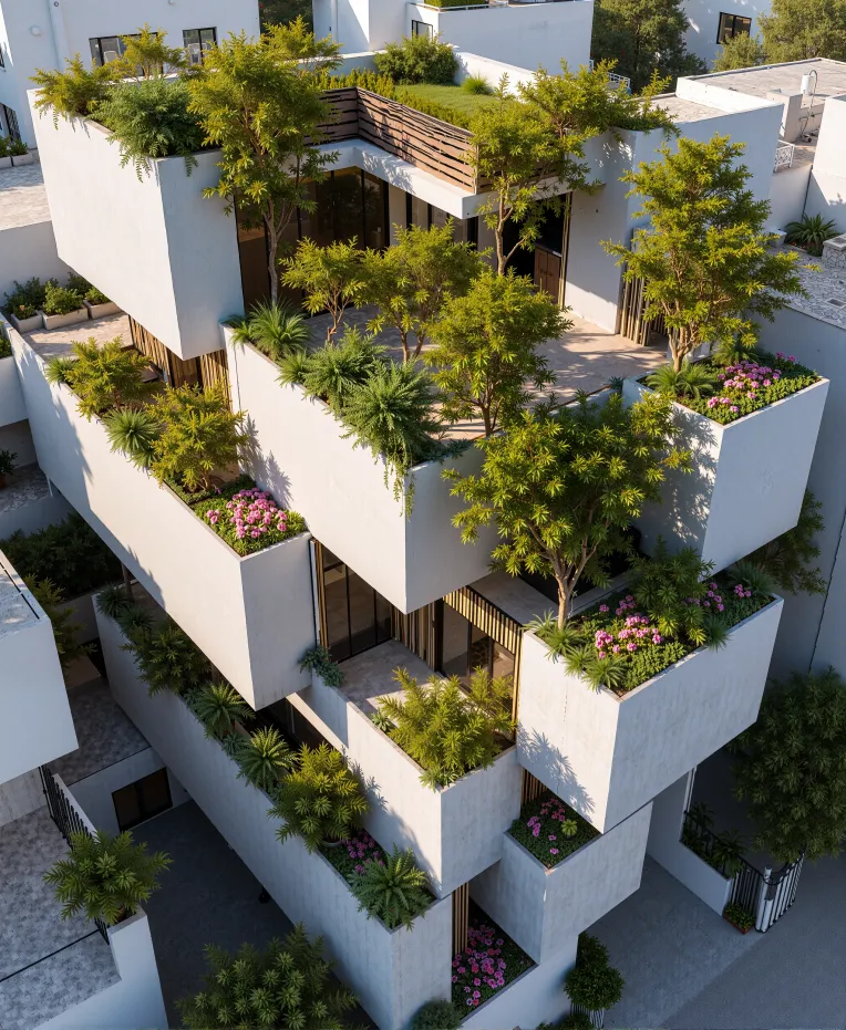 Flux_55ArchiAI_Green low building-LoRA-LUC_ArchiAI-Shakker