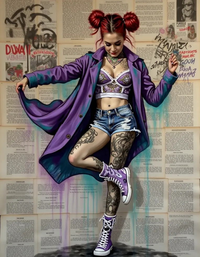 Digital Painting Media,Girl,Style Boost,LoRA,FLUX.1