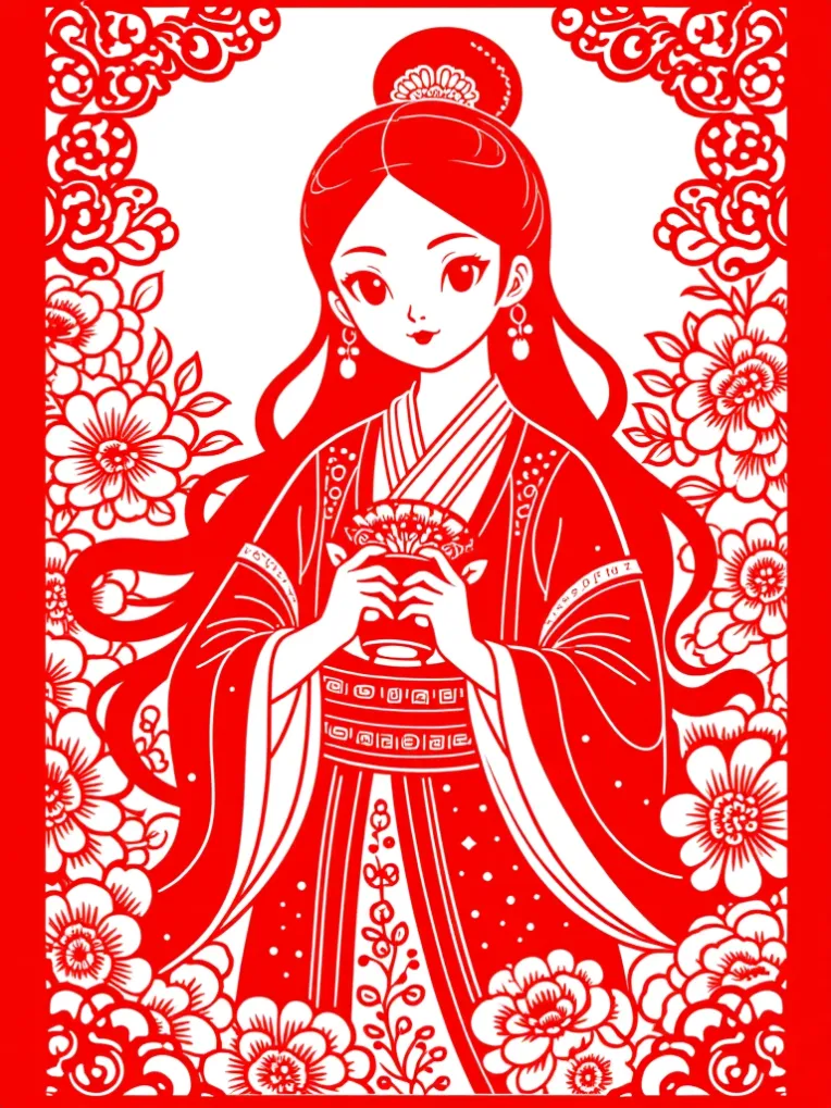 Traditional Painting Media,Girl,Style Boost,LoRA,FLUX.1