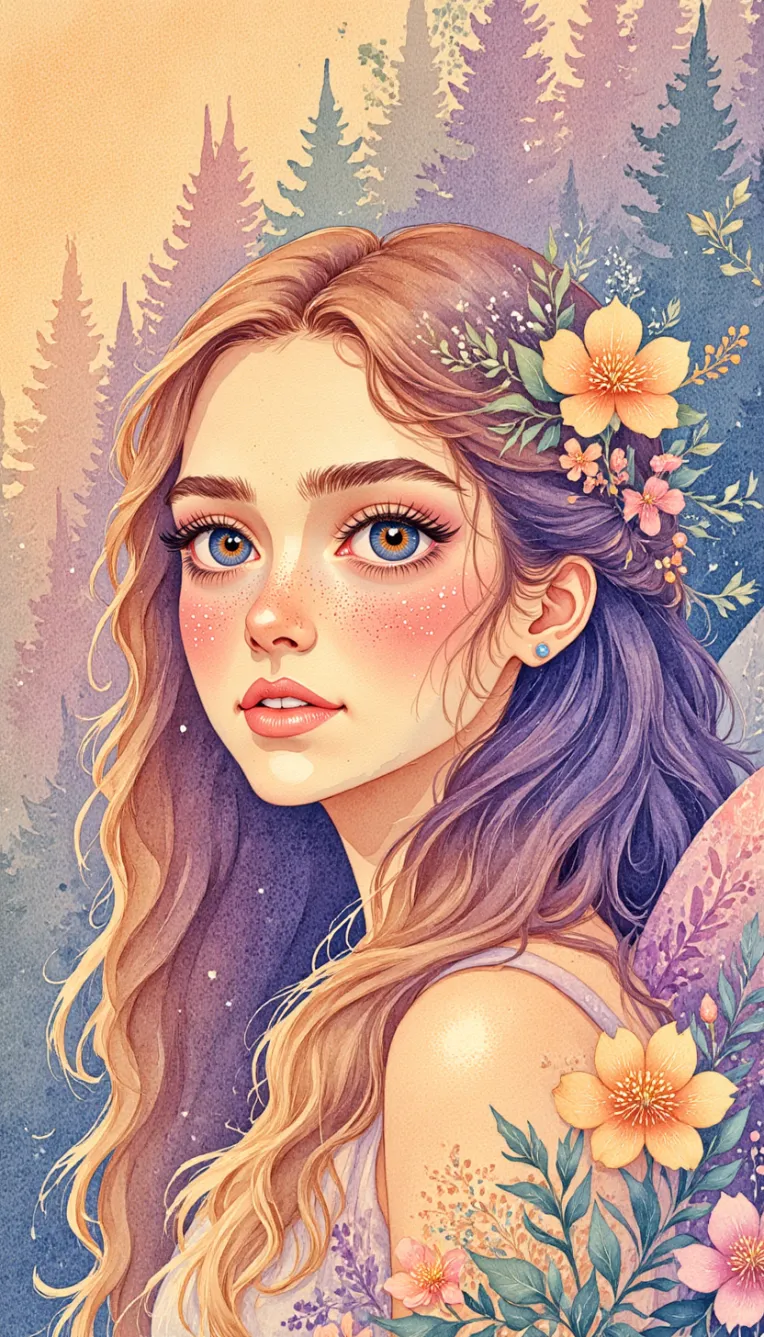 Traditional Painting Media,Girl,Style Boost,LoRA,FLUX.1