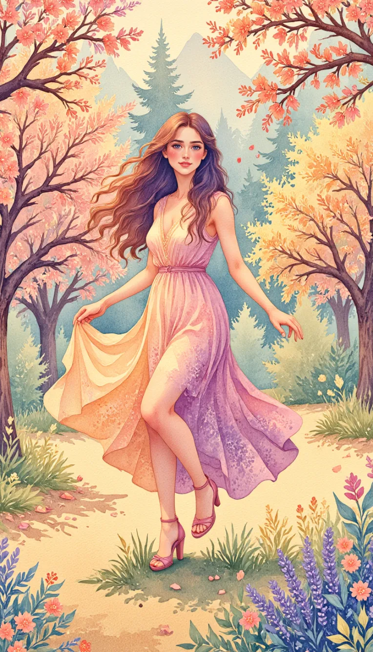 Traditional Painting Media,Girl,Style Boost,LoRA,FLUX.1