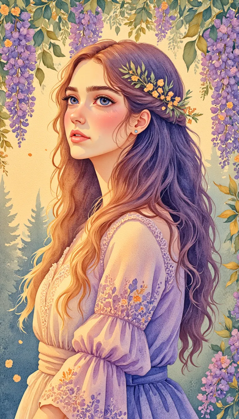 Traditional Painting Media,Girl,Style Boost,LoRA,FLUX.1