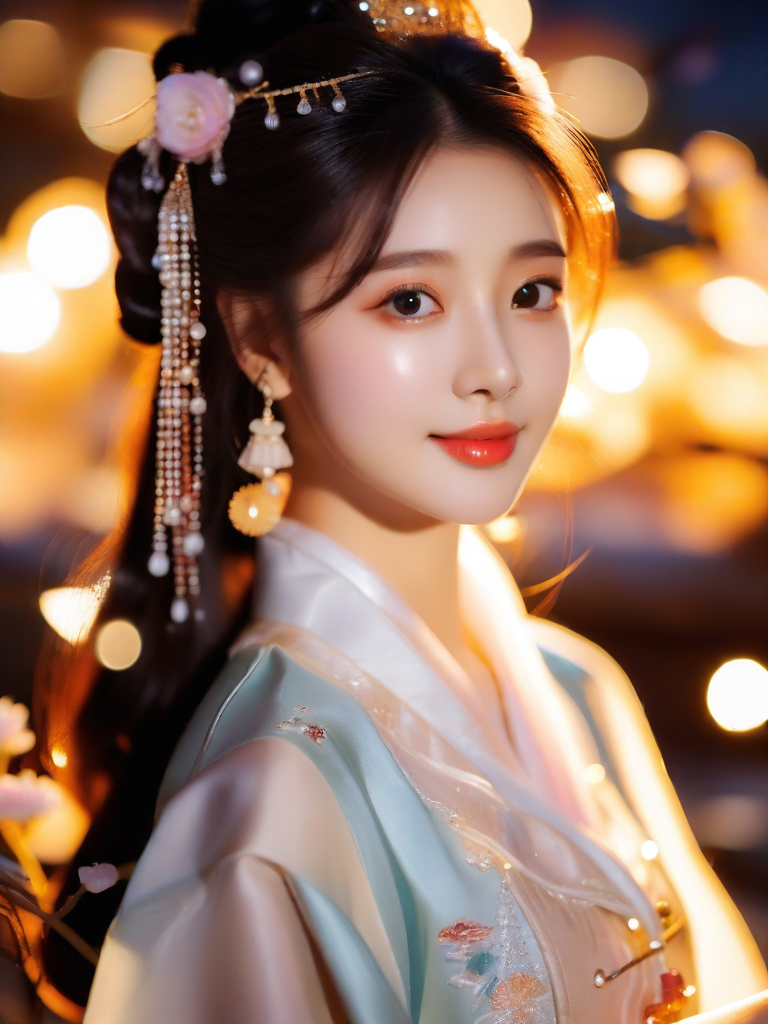 Happy Ai-Asian Beauties Hanfu Photography Asian-inspired ancient Traditional Clothing-Hunyuan Model  Hunyuan-HappyAi