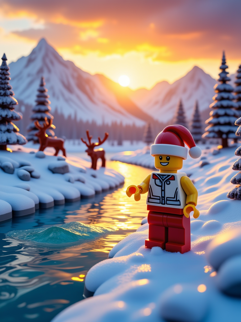 Happy Ai-Christmas Lego Toys and Collectibles Cartoon Pixel Art Animation Game IP Characters-FLUX.1  FLUX.1-Happy Ai