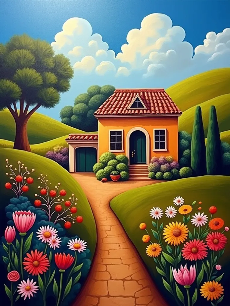 Traditional Painting Media,Style Boost,Landscape,LoRA,FLUX.1