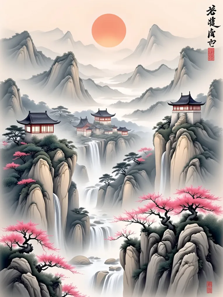 Traditional Painting Media,Style Boost,Landscape,LoRA,FLUX.1