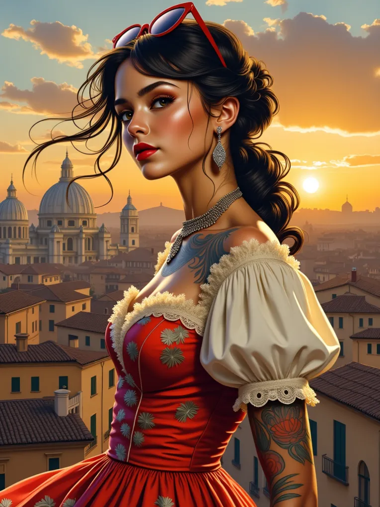 Traditional Painting Media,Girl,Style Boost,LoRA,FLUX.1