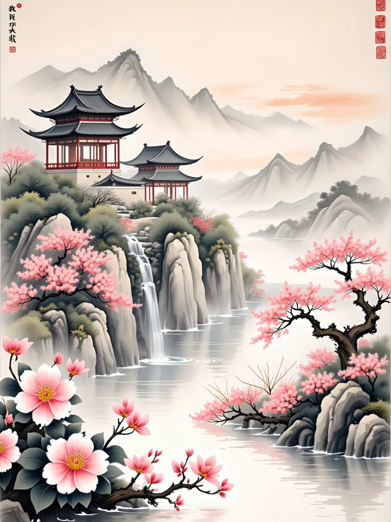 Traditional Painting Media,Style Boost,Landscape,LoRA,FLUX.1