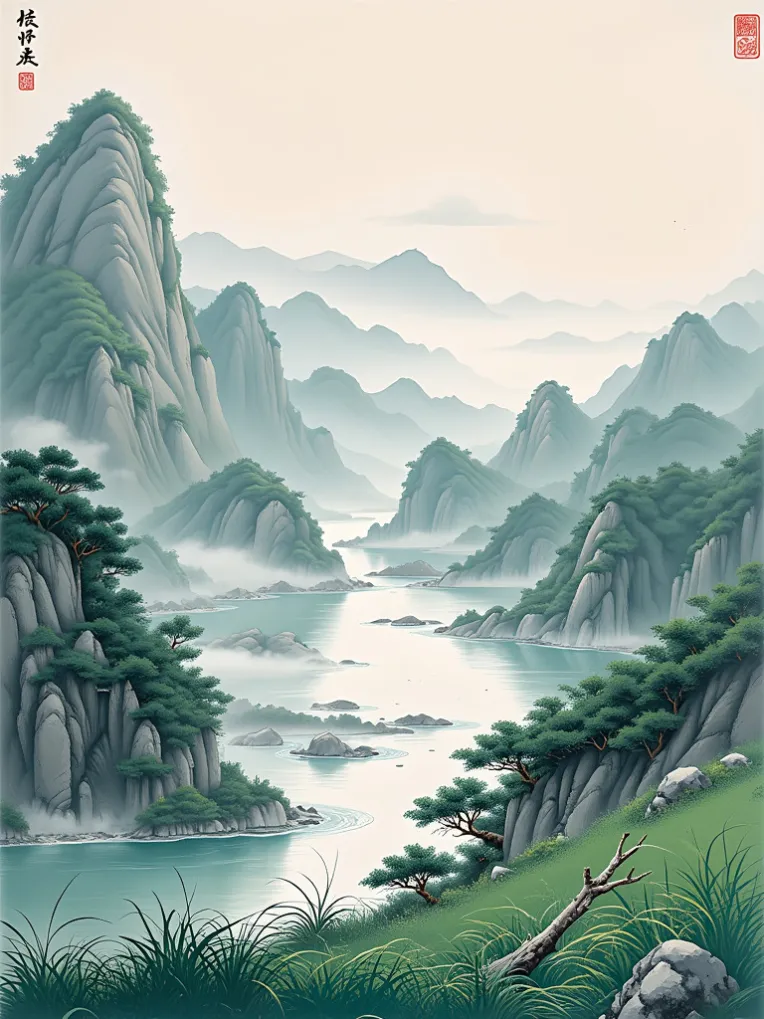 Traditional Painting Media,Style Boost,Landscape,LoRA,FLUX.1