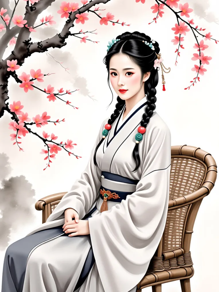 Traditional Painting Media,Girl,Style Boost,LoRA,FLUX.1