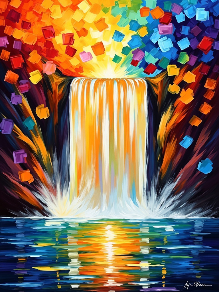 Happy Ai-Abstract Oil Painting Colorful Classic Painting Illustration Digital Art-FLUX.1 FLUX.1-Happy Ai