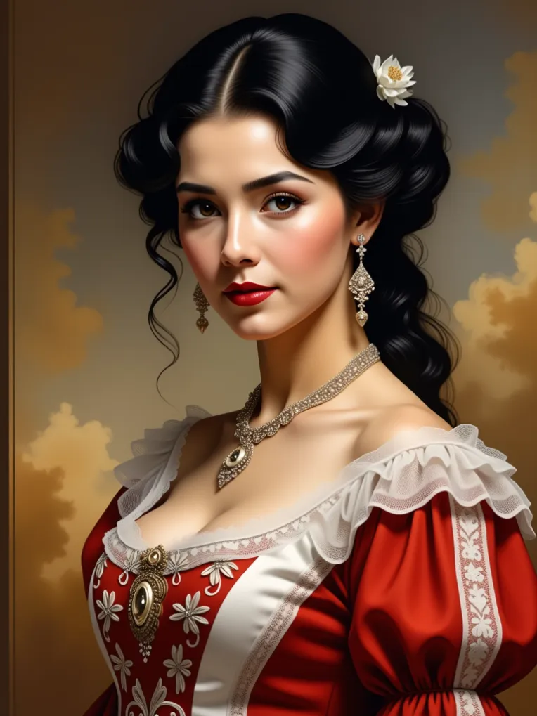 Traditional Painting Media,Girl,Style Boost,LoRA,FLUX.1