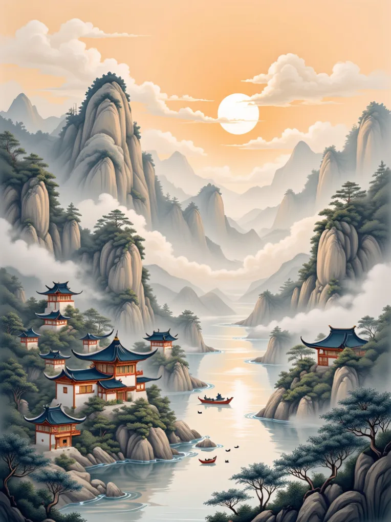 Traditional Painting Media,Style Boost,Landscape,LoRA,FLUX.1