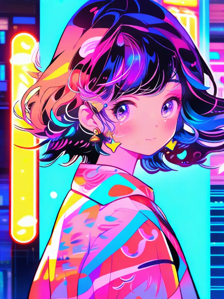 Anime Style,Girl,Style Boost,LoRA,HunyuanDiT v1.2