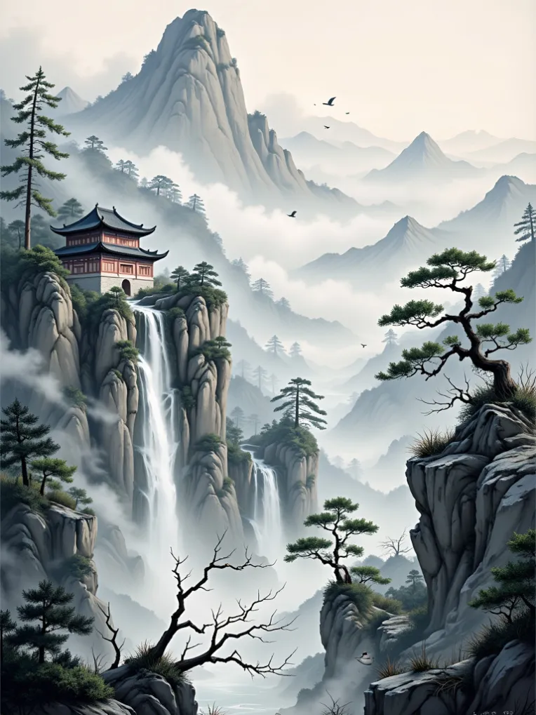 Traditional Painting Media,Style Boost,Landscape,LoRA,FLUX.1