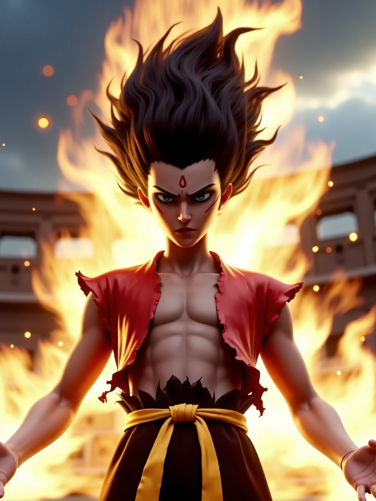 Happy Ai-Ne Zha-哪吒  (nezha2 Movie) 3D IP design 나타 CG style  CG Characters  เนจ่า Na Tra ナタ-FLUX.1  FLUX.1-Happy Ai