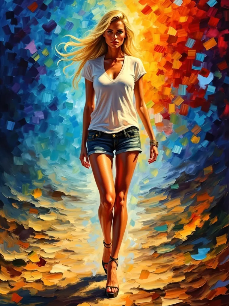 Traditional Painting Media,Girl,Style Boost,LoRA,FLUX.1