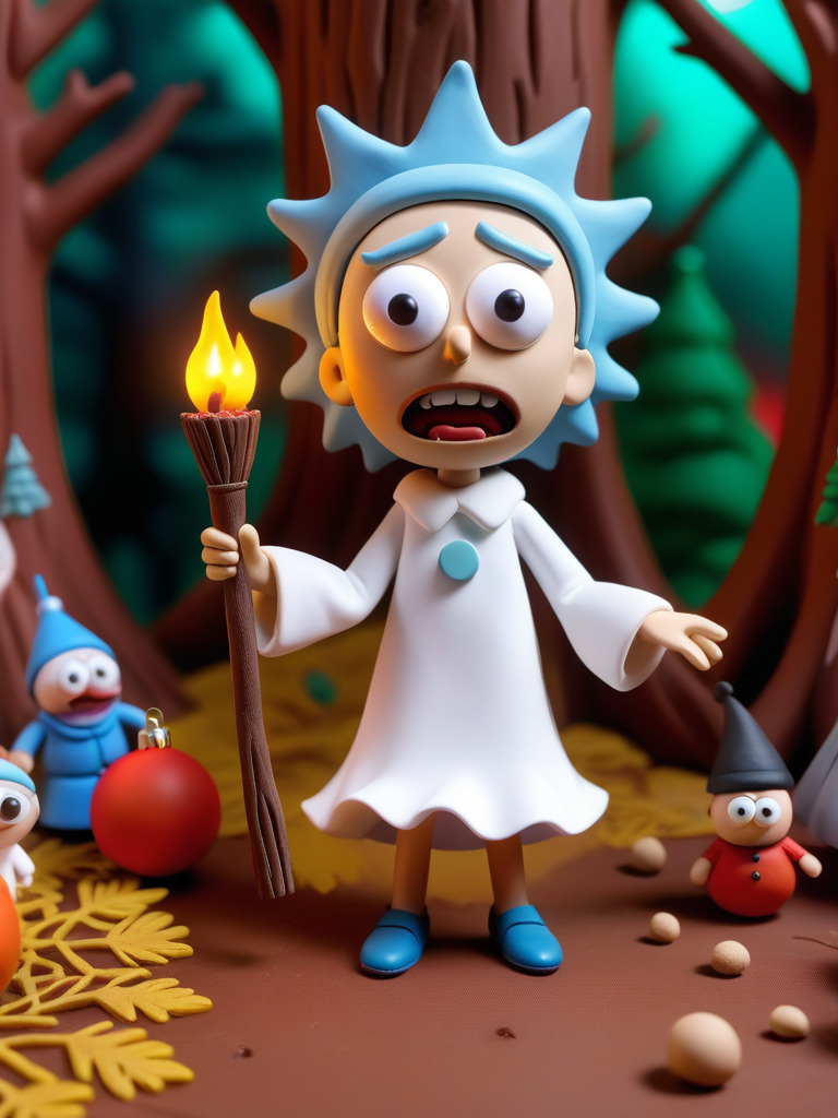 Happy Ai-Claymation-cute 3D characters 3D Cartoon 3D icon claymation Cartoon Style 3D Art-FLUX.1 SDXL-Happy Ai
