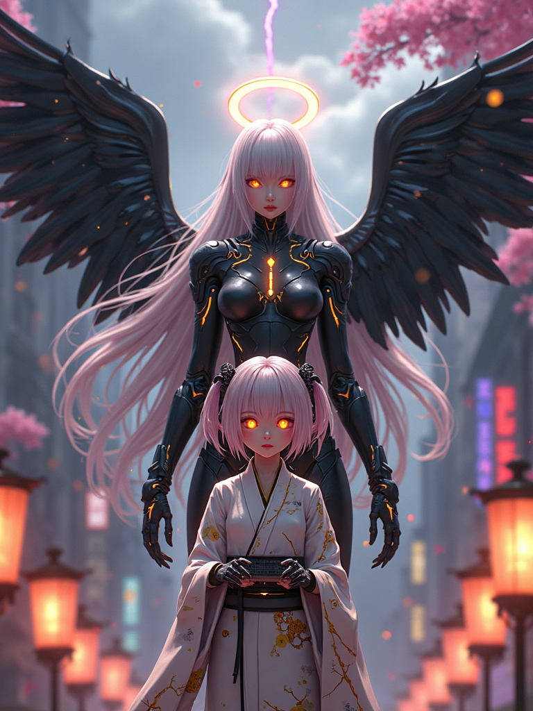 Dark sci-fi fantasy Fonart's style 1