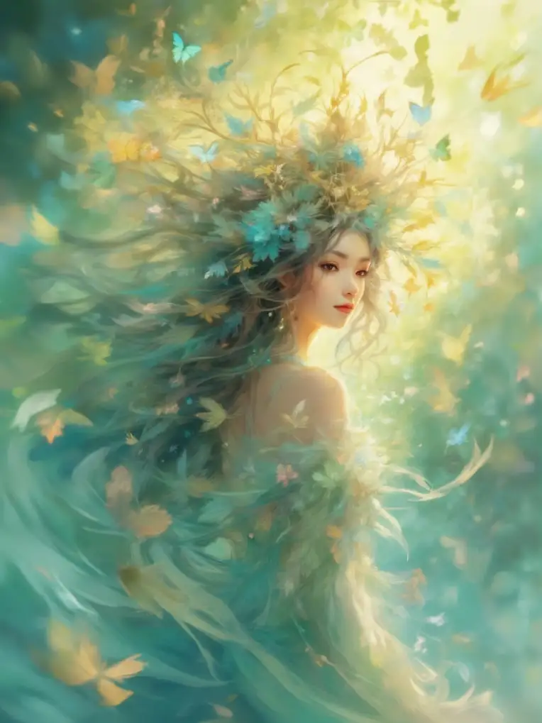 Traditional Painting Media,Girl,Object Enhance,LoRA,FLUX.1