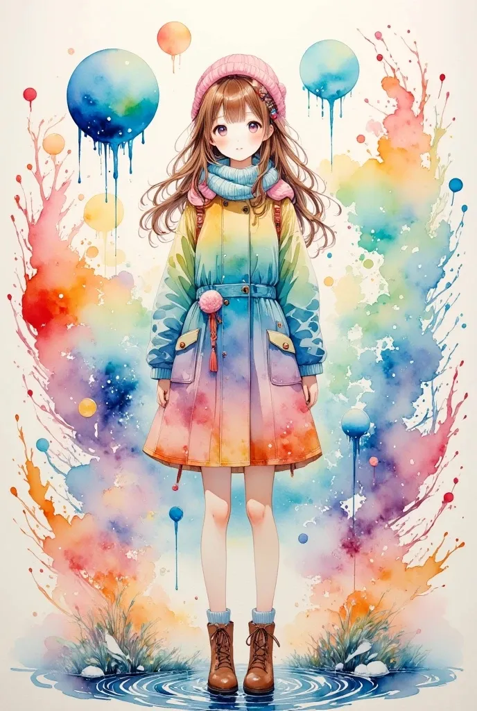 Traditional Painting Media,Girl,Style Boost,LoRA,FLUX.1