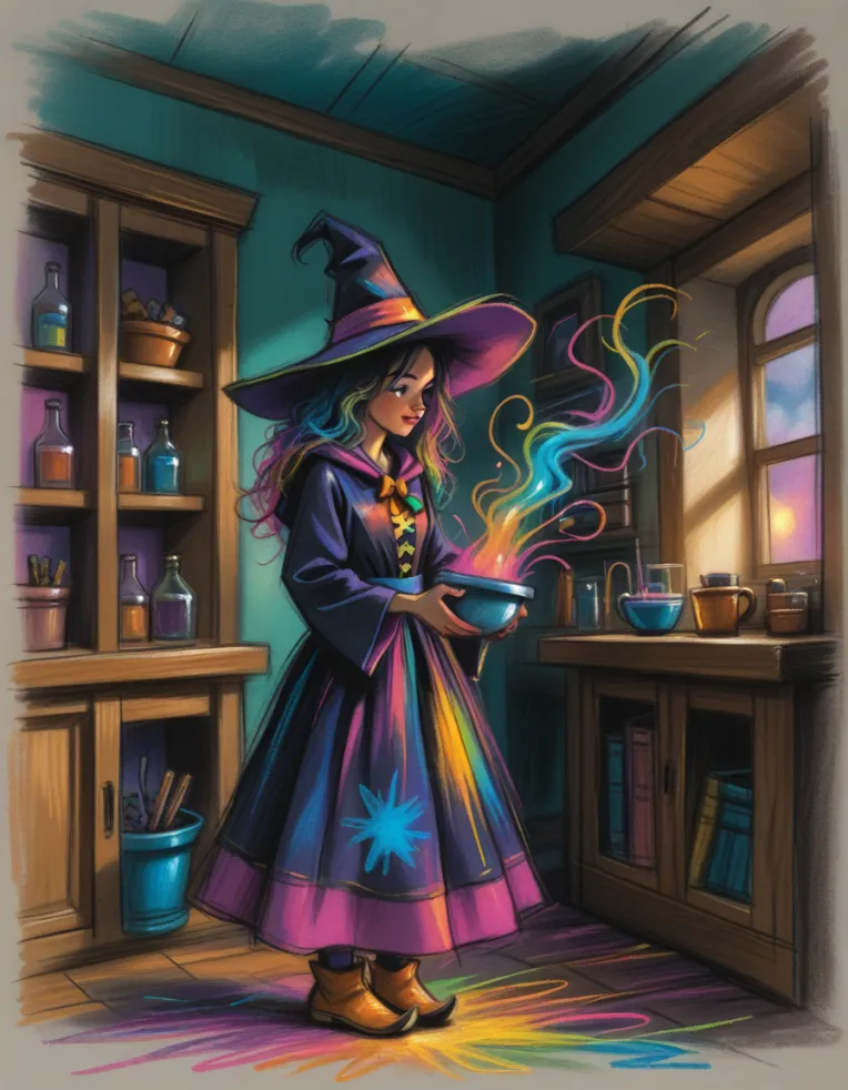 Flat Illustration,Girl,Element Boost,LoRA,Illustrious