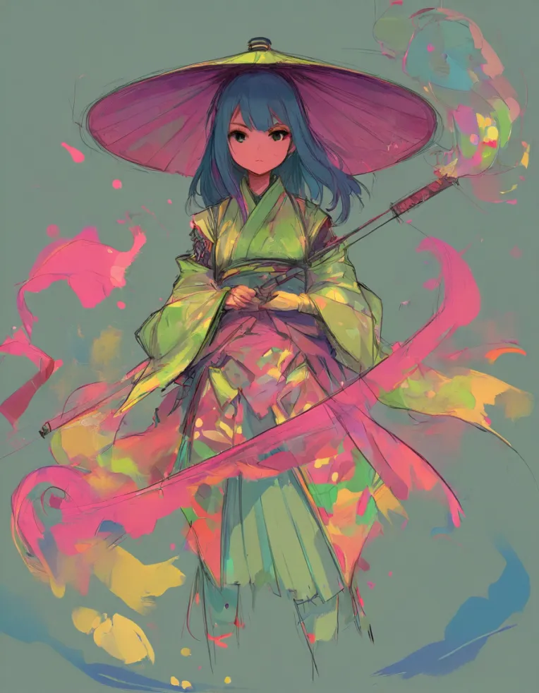 Traditional Painting Media,Girl,Style Boost,Checkpoint,Illustrious