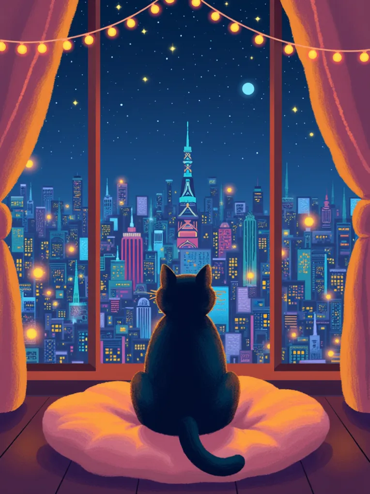 Flat Illustration,Style Boost,Landscape,LoRA,FLUX.1