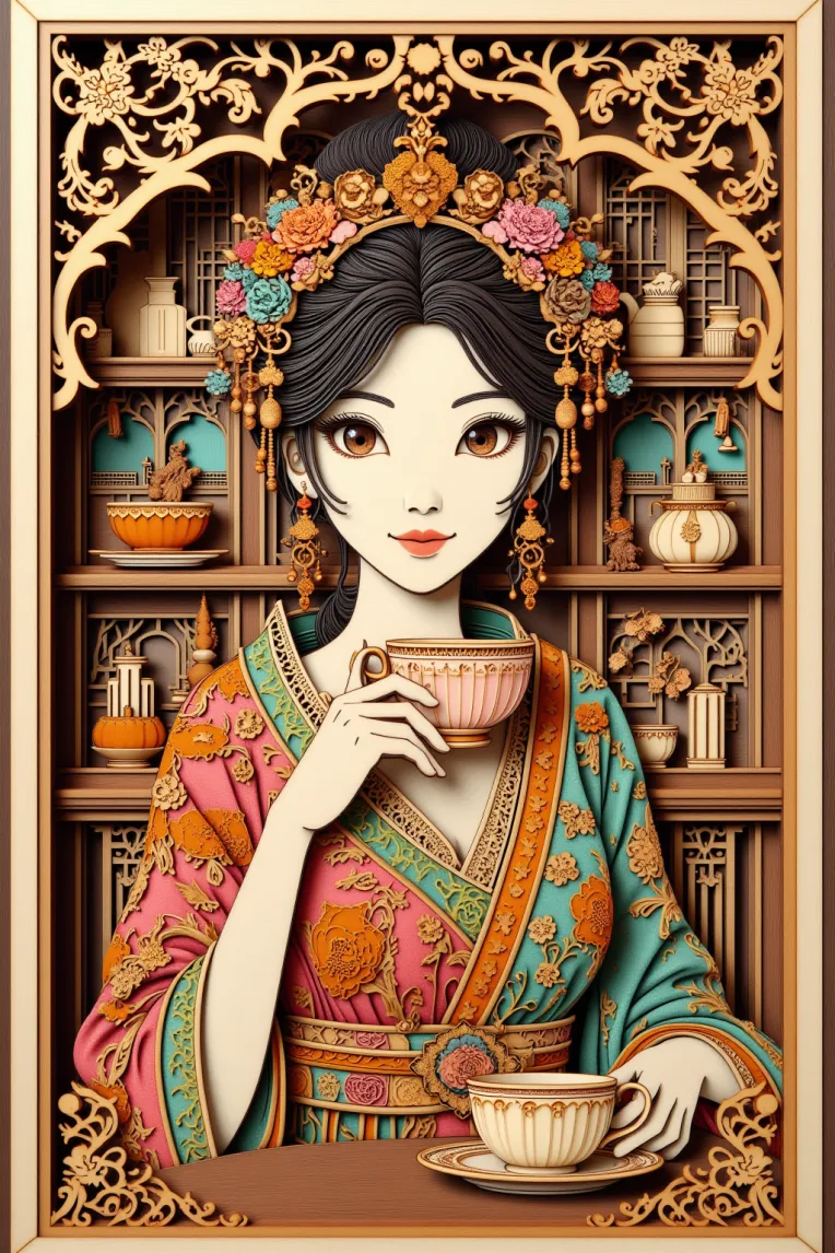 Traditional Painting Media,Girl,Style Boost,LoRA,FLUX.1