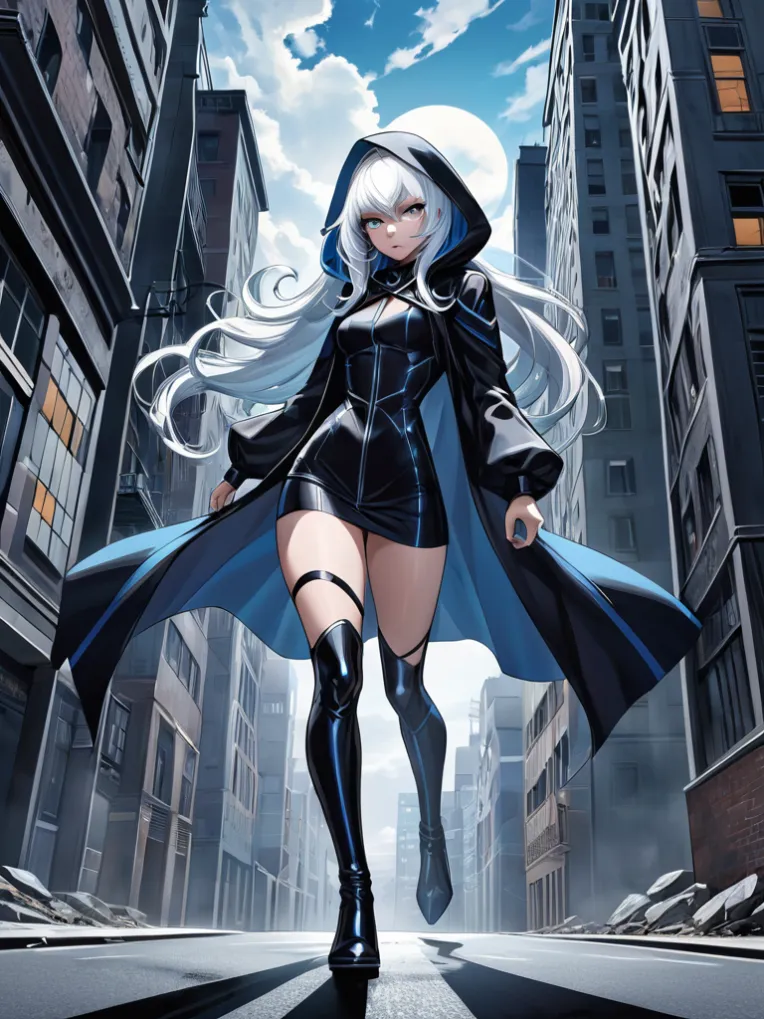 Dynamic Characters Female Examples Digital illustration featuring a female character in a dynamic-LoRA ...