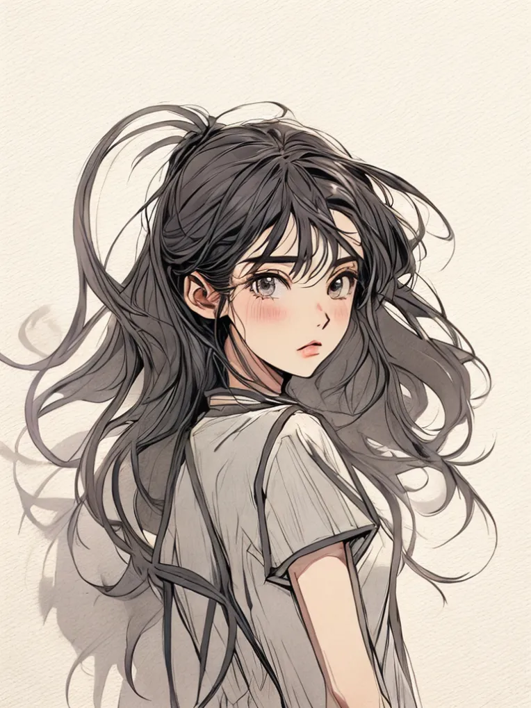 Hand-Drawn,Flat Illustration,Girl,Workflow,