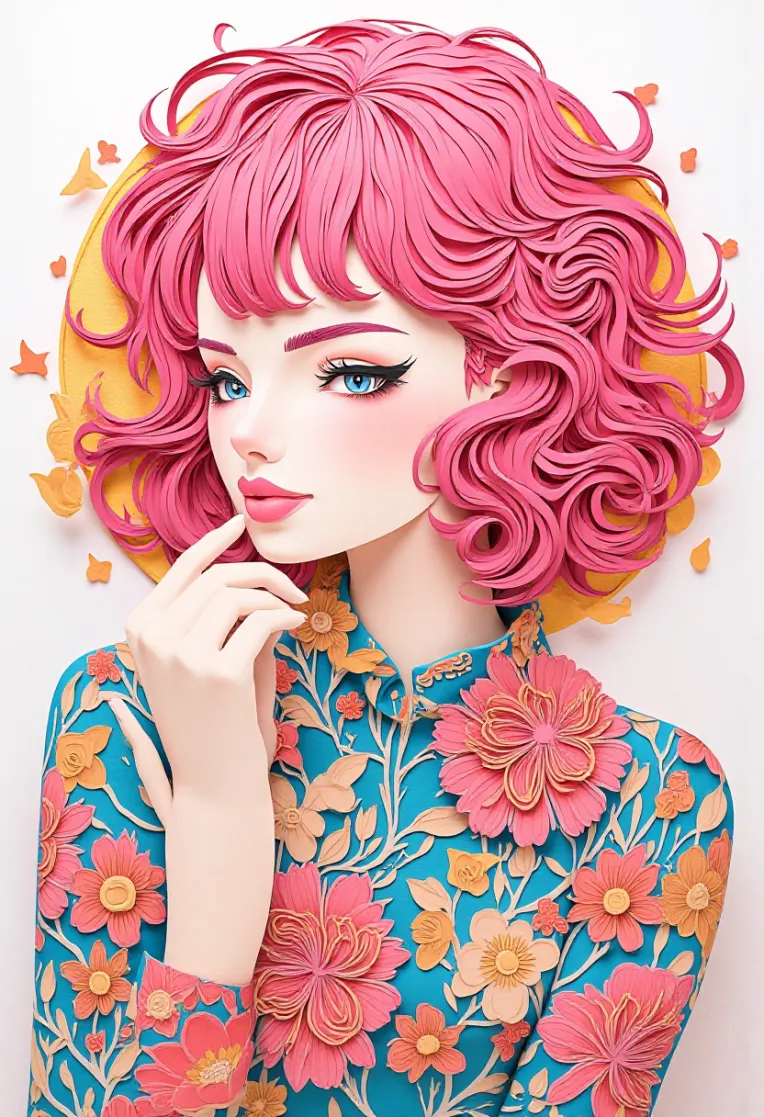 Traditional Painting Media,Girl,Object Enhance,LoRA,FLUX.1