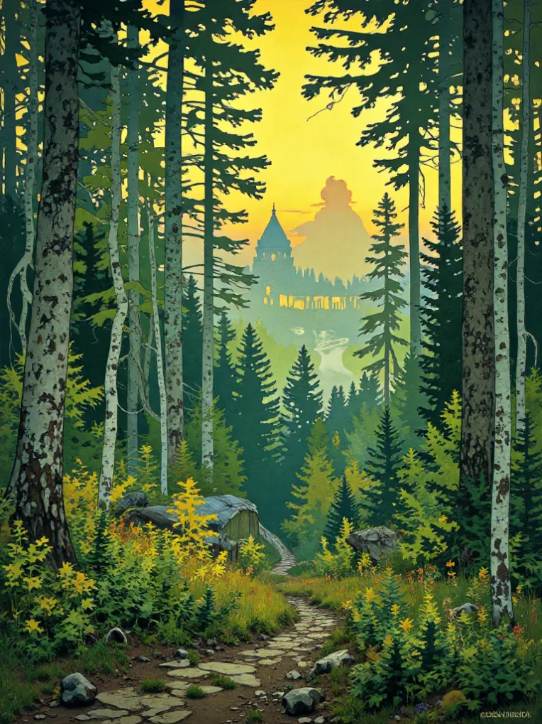 Traditional Painting Media,Style Boost,Landscape,LoRA,FLUX.1