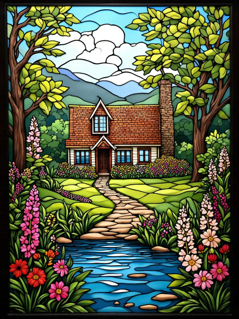 Traditional Painting Media,Building,LoRA,FLUX.1