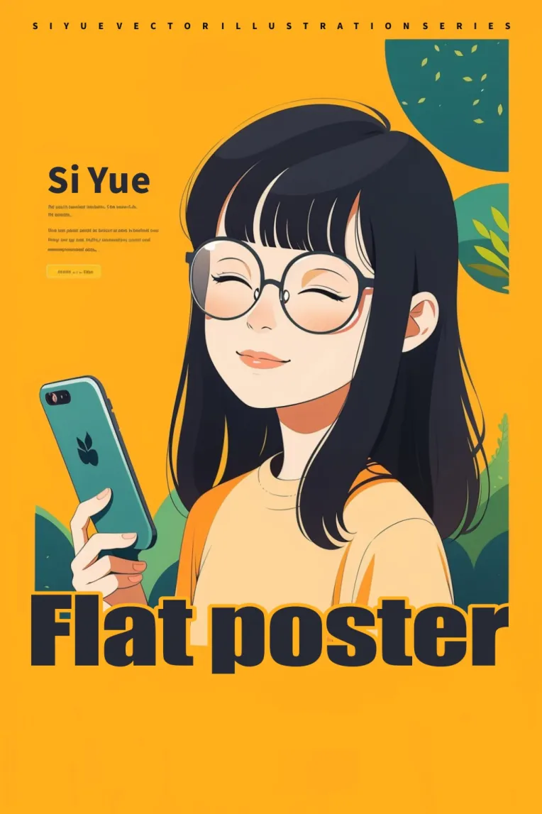 Flat,Flat Illustration,Girl,LoRA,SD 1.5