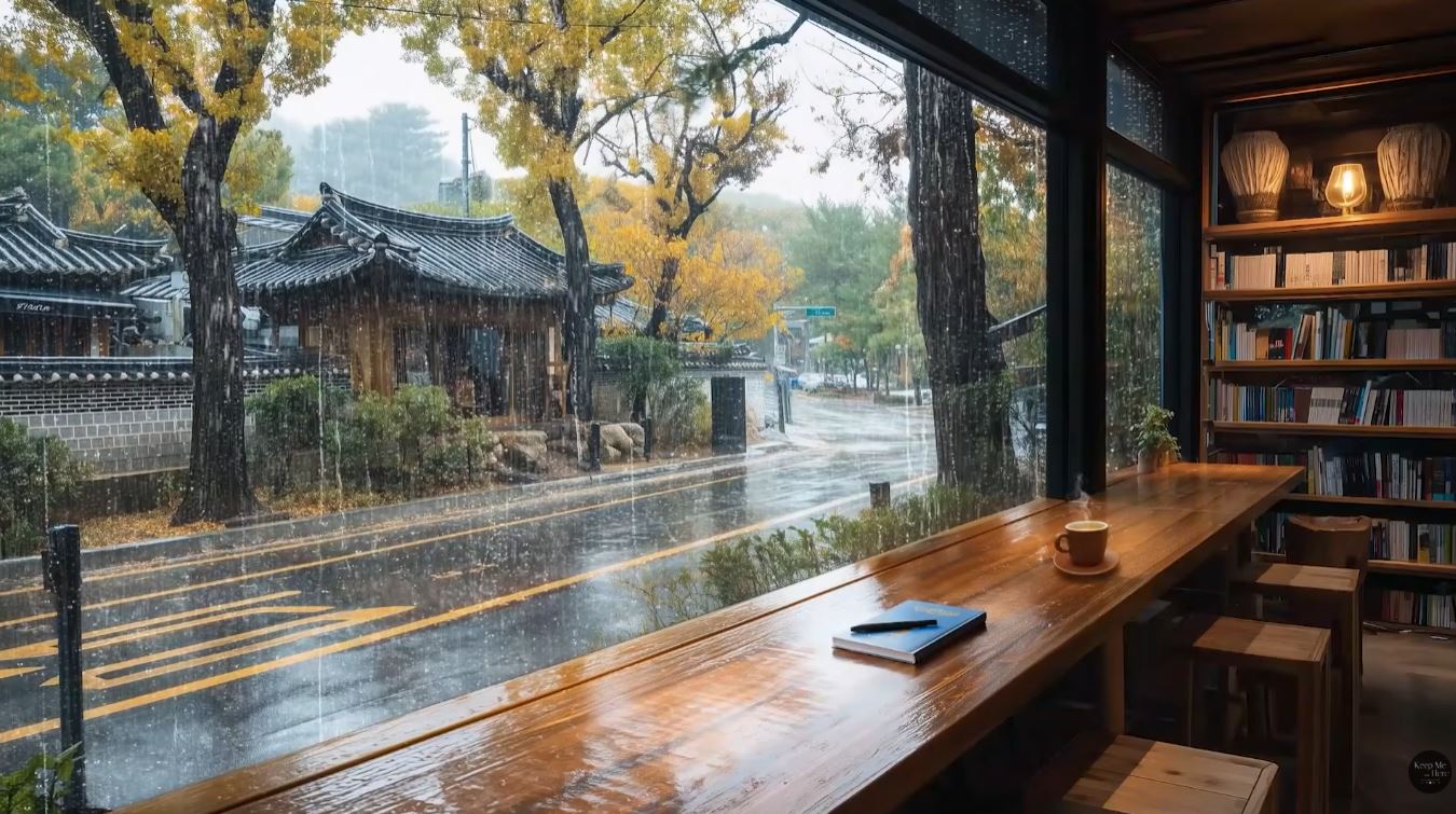 coffee shop street coffee rain 2