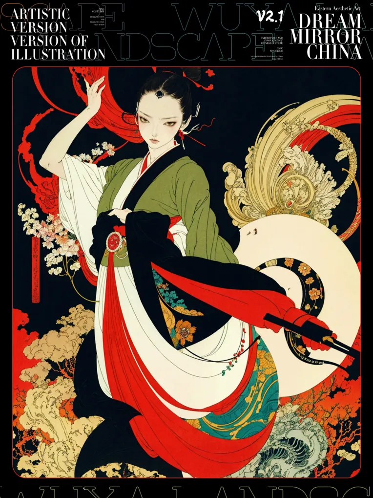 Chinese Style,Traditional Painting Media,Girl,Checkpoint,SD 1.5