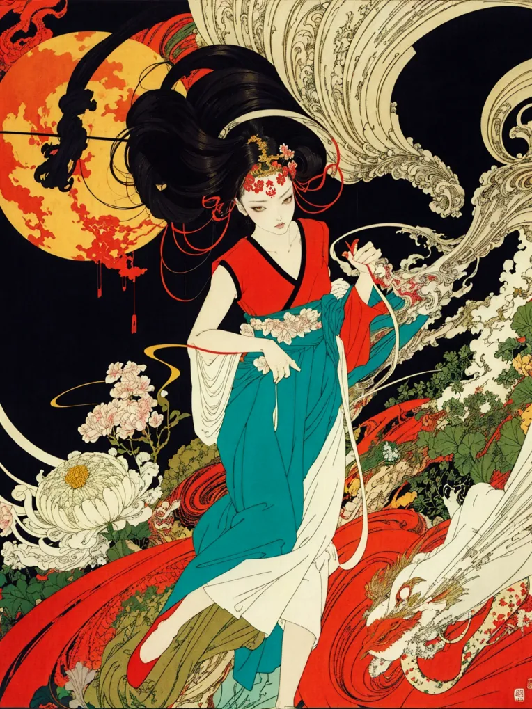 Chinese Style,Traditional Painting Media,Girl,Checkpoint,SD 1.5