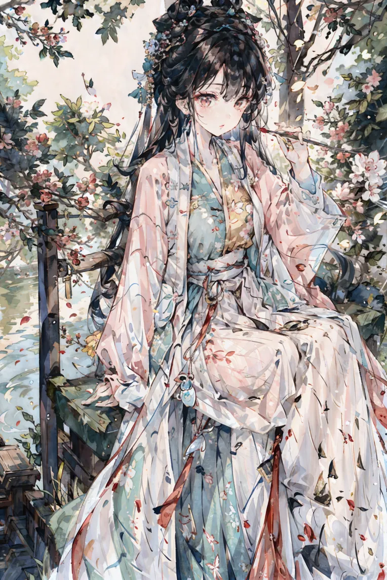 Traditional Painting Media,Girl,Style Boost,LoRA,SD 1.5