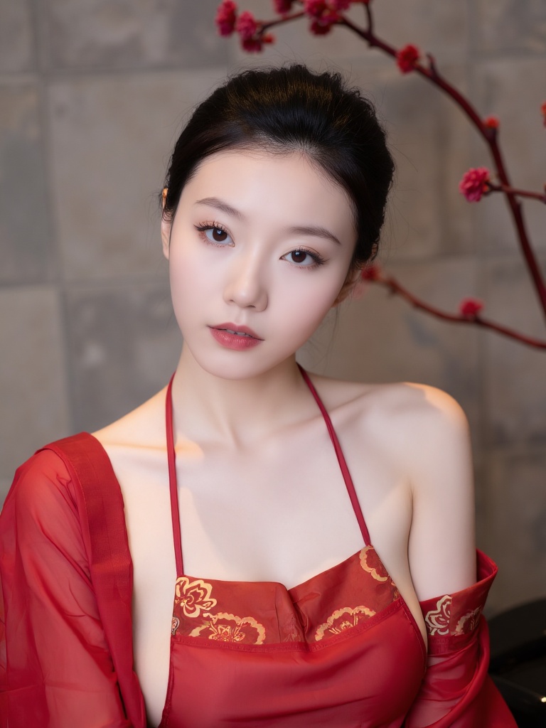 X性感汉服肚兜-国风新中式-F.1-LoRA-DeepBlue藍心-Shakker