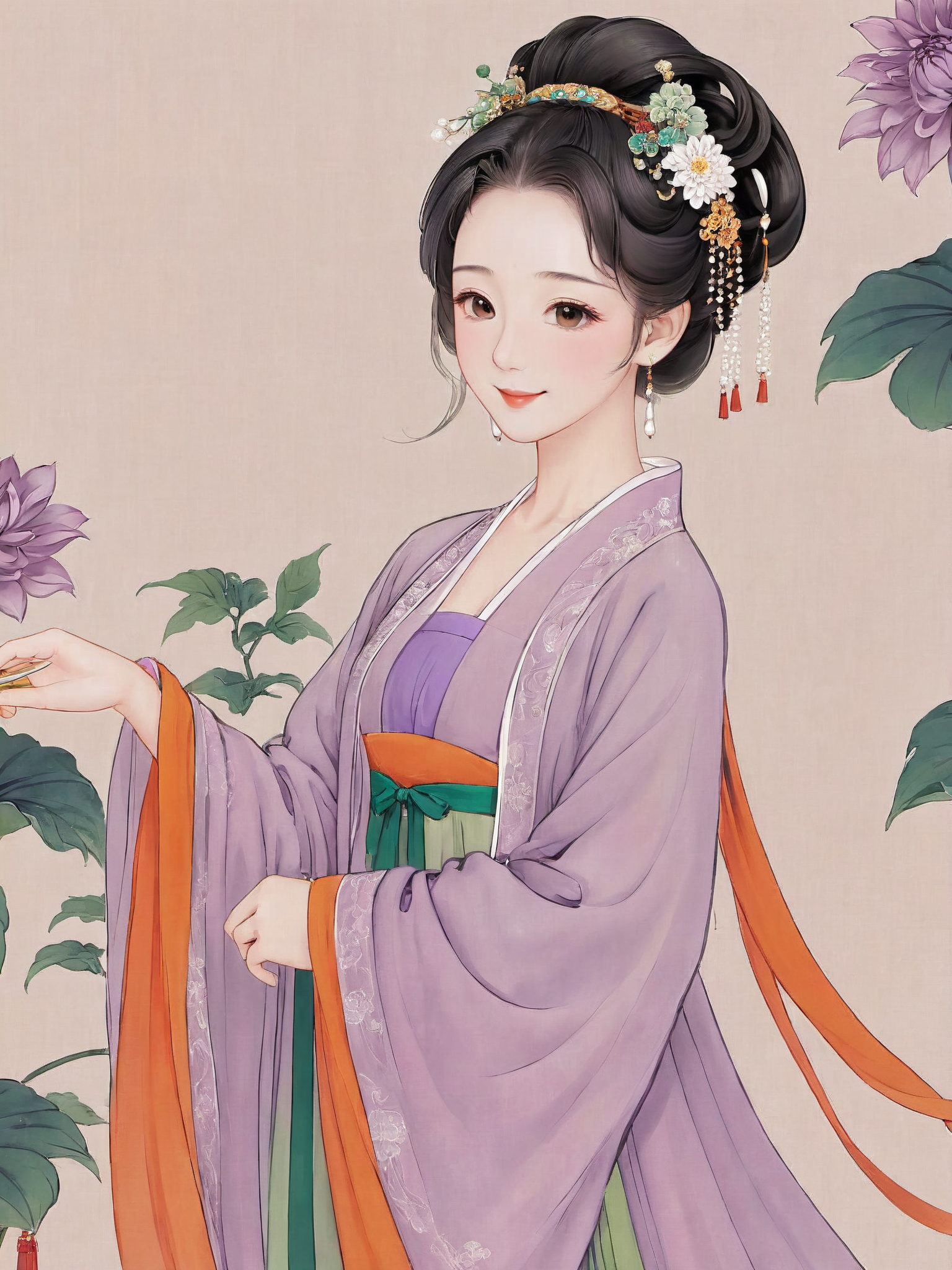 he Legend of Zhen Huan's Original Makeup Restoration - On the left is a graceful palace lady wearin v1.0
