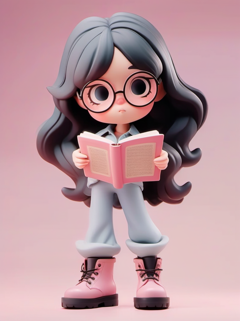 a girl wearing jean shirt and long pants and boots v1.0