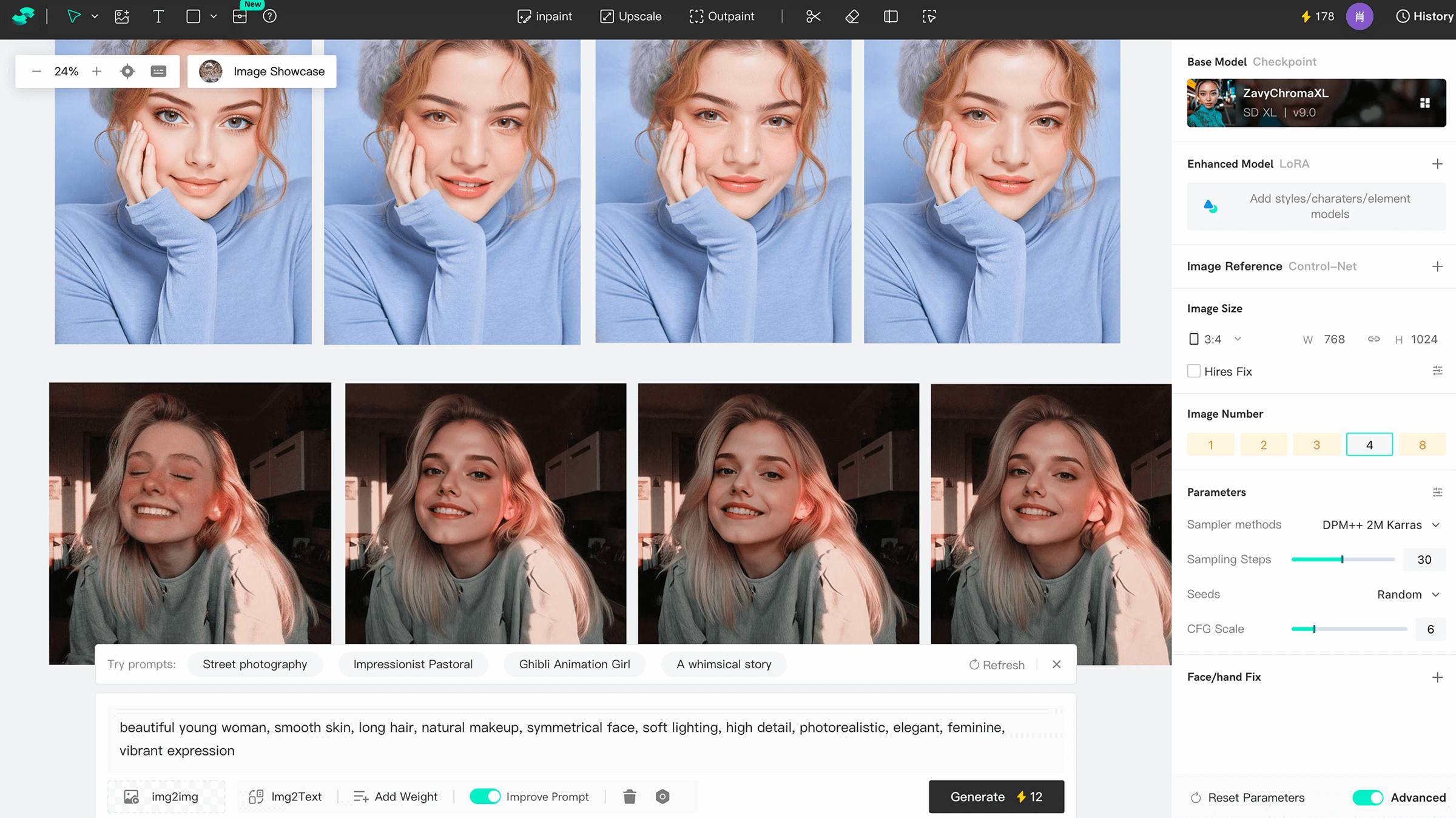 Free online AI face swap tool demonstration with before and after results